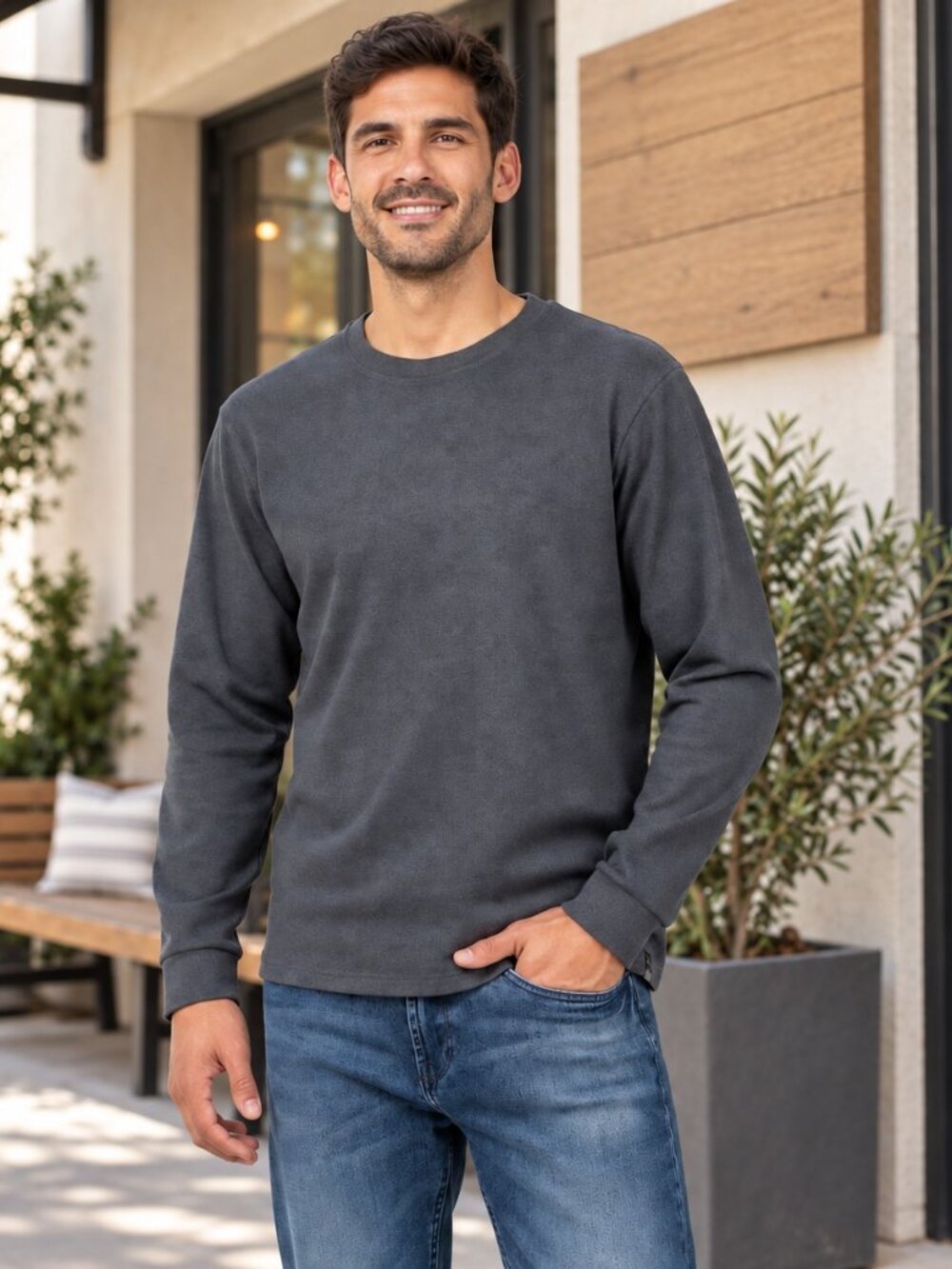 Jachs Men's Long Sleeve Crewneck